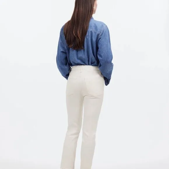 Madewell NWT Perfect Vintage Jeans Size 26 High Rise Tile White