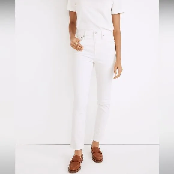 Madewell NWT Perfect Vintage Jeans Size 26 High Rise Tile White