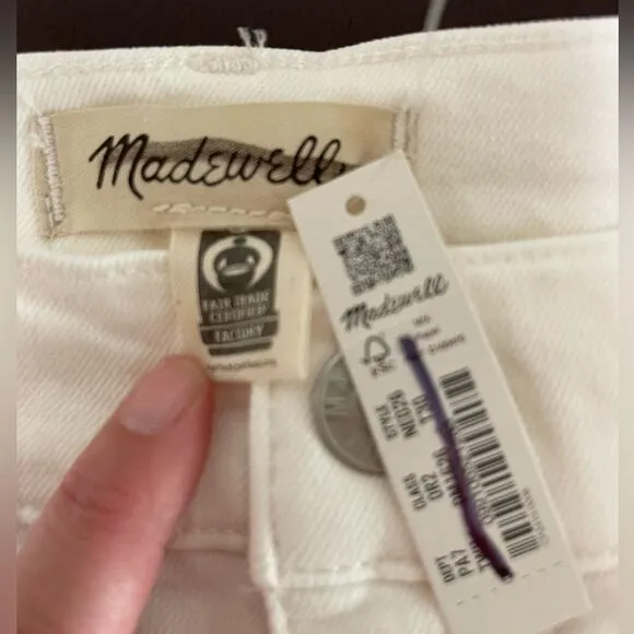 Madewell NWT Tall Perfect Vintage Jean Size 30T High Rise in White