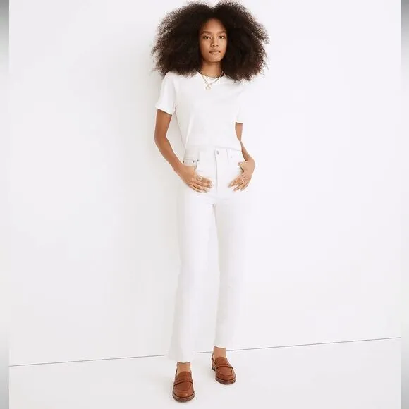 Madewell NWT Tall Perfect Vintage Jean Size 30T High Rise in White