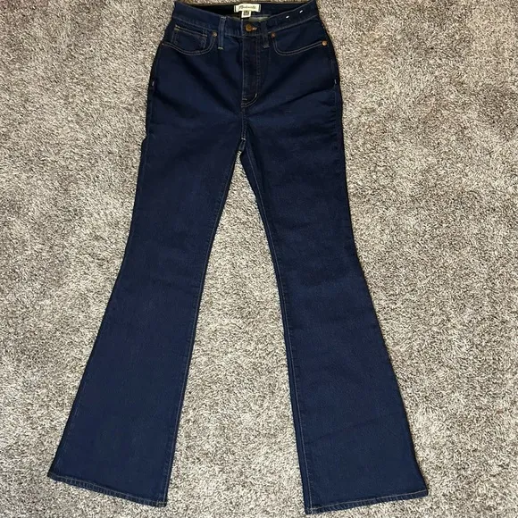 Madewell Skinny Flare Womens Size 26 Dark Wash Blue Jeans High Rise