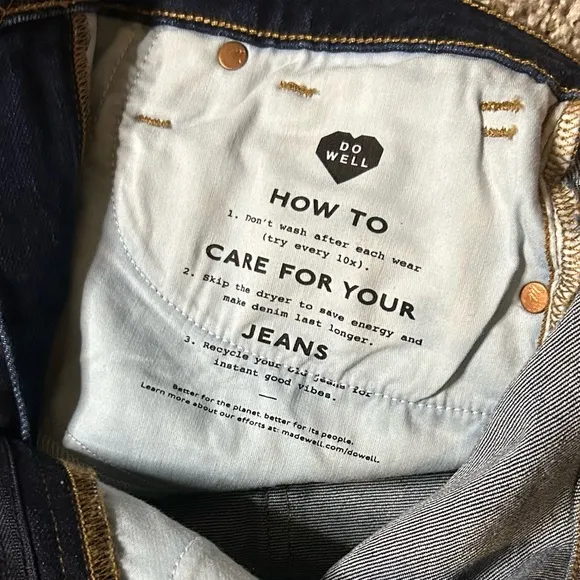 Madewell Skinny Flare Womens Size 26 Dark Wash Blue Jeans High Rise