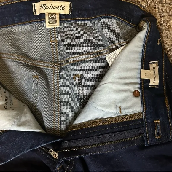 Madewell Skinny Flare Womens Size 26 Dark Wash Blue Jeans High Rise
