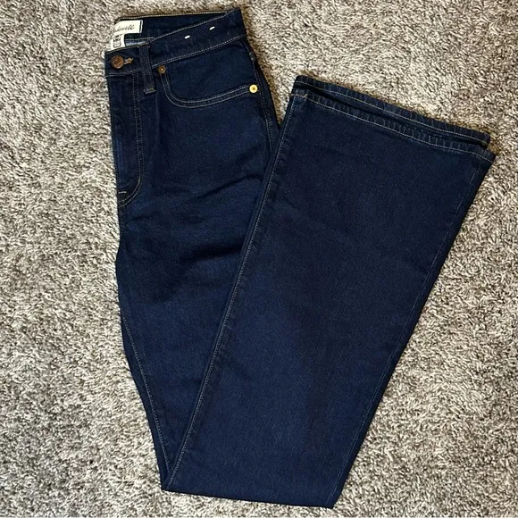 Madewell Skinny Flare Womens Size 26 Dark Wash Blue Jeans High Rise