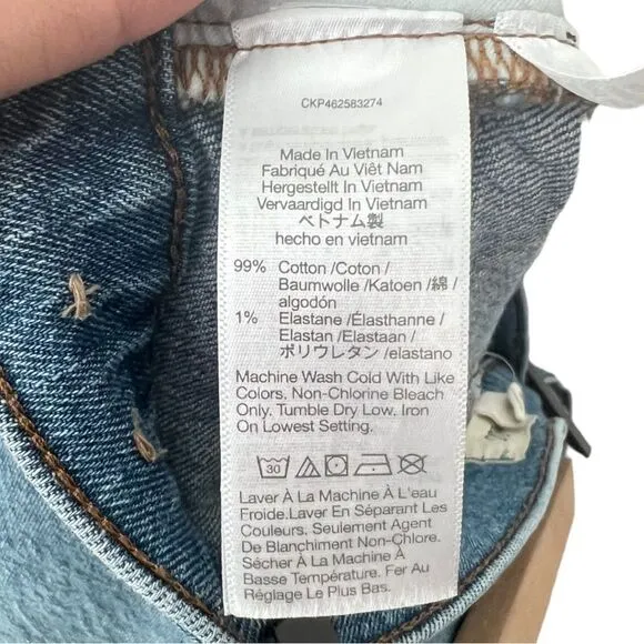 Madewell The Mid-Rise Perfect Vintage Jeans Ainsdale Wash Distressed Size 33