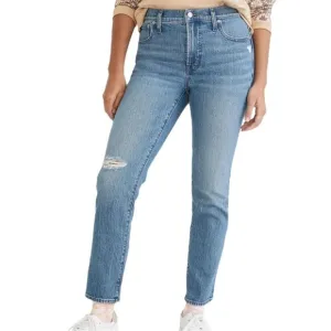 Madewell The Mid-Rise Perfect Vintage Jeans Ainsdale Wash Distressed Size 33