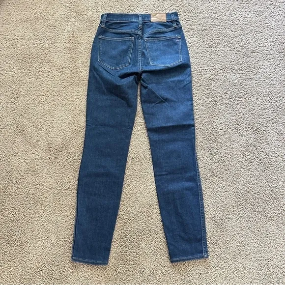 Madewell Women's 10&quot; High-Rise Skinny Jeans in Hayes Wash Dark Blue sz 25