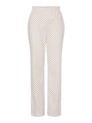 Malou straight jeans bright white rode stippen