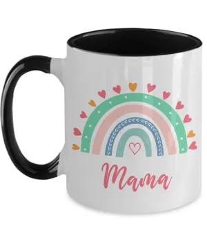 Mama Mug Mama Rainbow Mug Mother's Day Present Mama Rainbow Coffee Mug New Mama Mug Mama Two-Tone Coffee Cup Gift for Mom