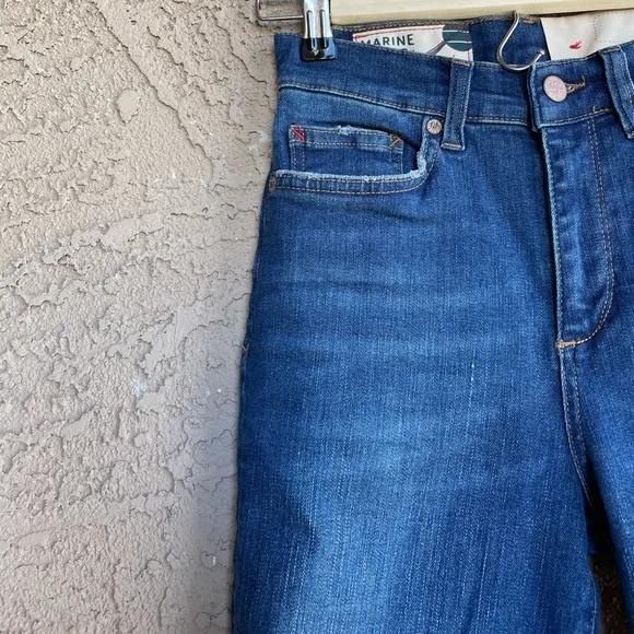 MARINE LAYER NWT Distressed Ripped Medium Wash High-Rise Skinny Jeans Sz 26
