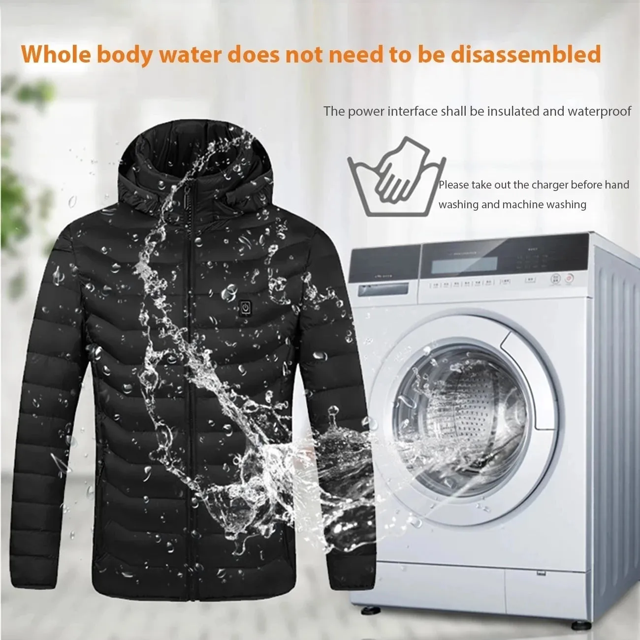 Men's 11-Zone Heated Waterproof Winter Jacket