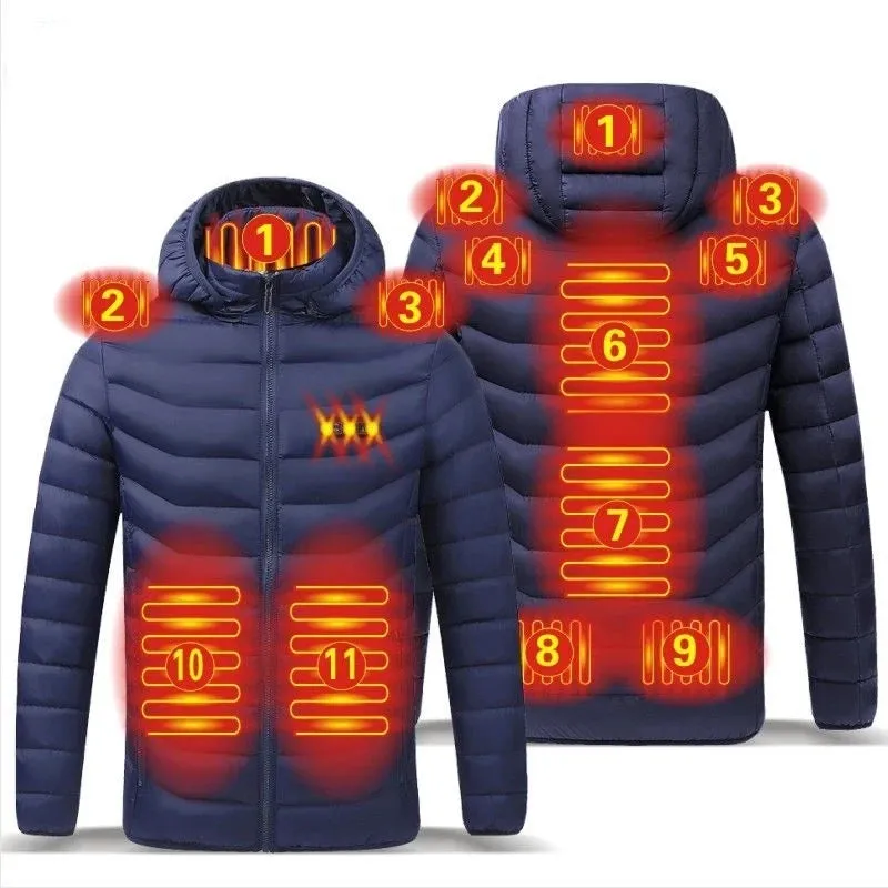Men's 11-Zone Heated Waterproof Winter Jacket
