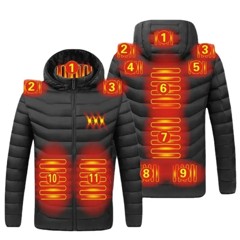 Men's 11-Zone Heated Waterproof Winter Jacket