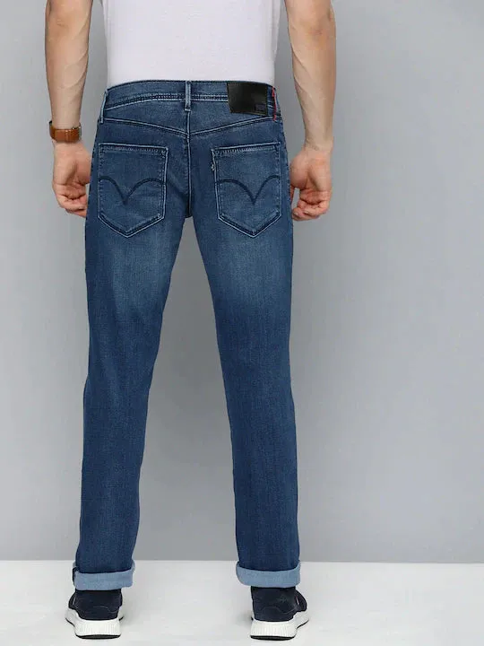 Men's 65504 Blue Skinny Fit Mid Rise Jeans