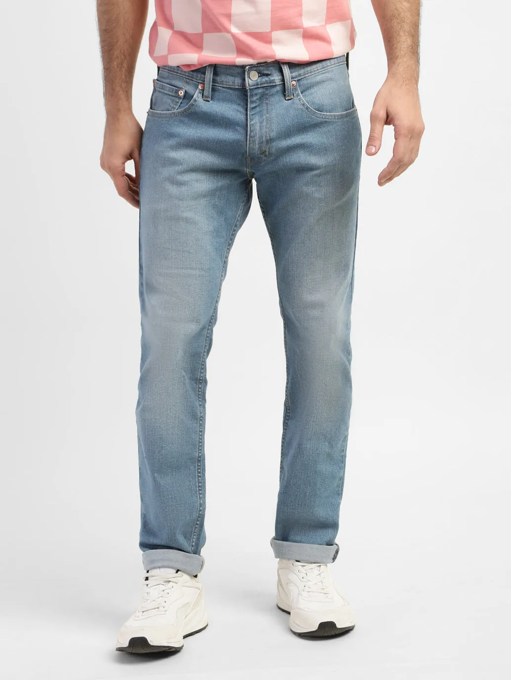 Men's 65504 Blue Skinny Fit Mid Rise Jeans