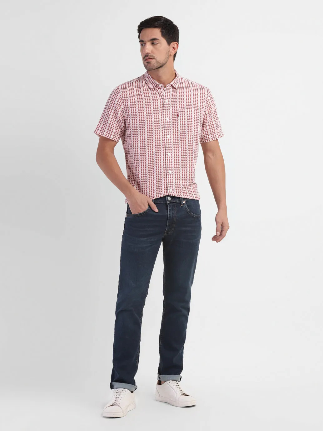 Men's 65504 Blue Skinny Fit Mid Rise Jeans