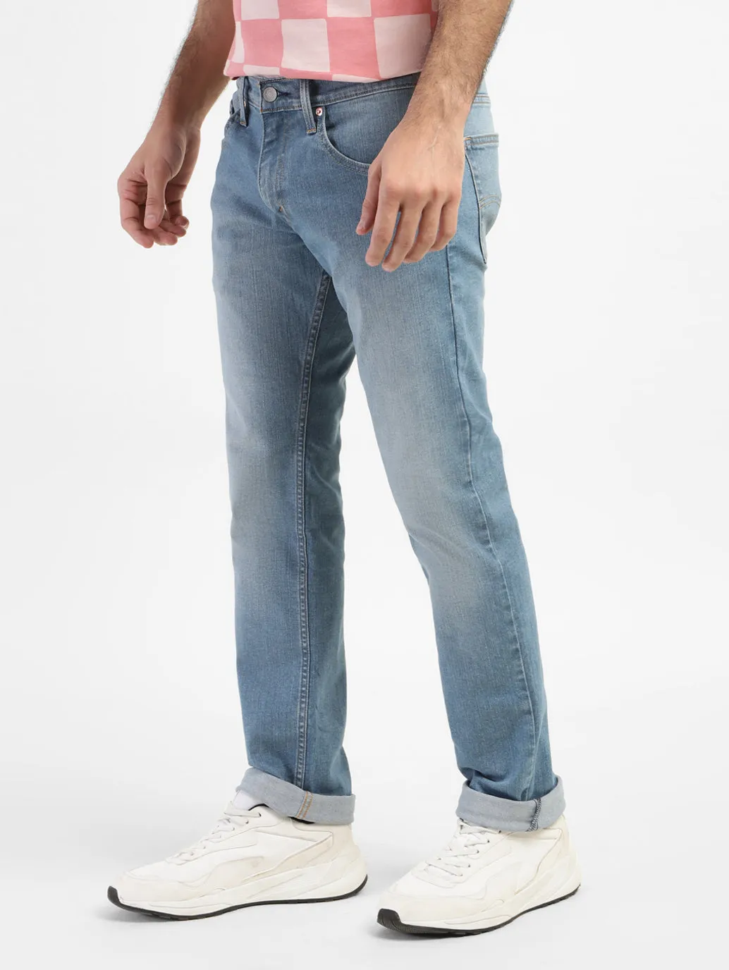 Men's 65504 Blue Skinny Fit Mid Rise Jeans