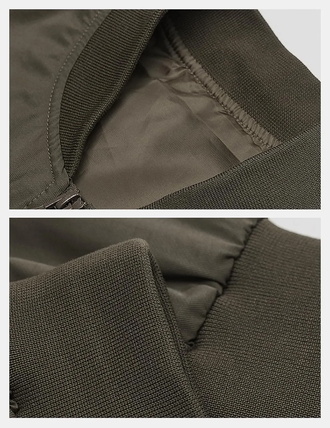 Men's Full Zip Windbreaker Jackets Lightweight Bomber Jacket Casual Outdoor Outwear