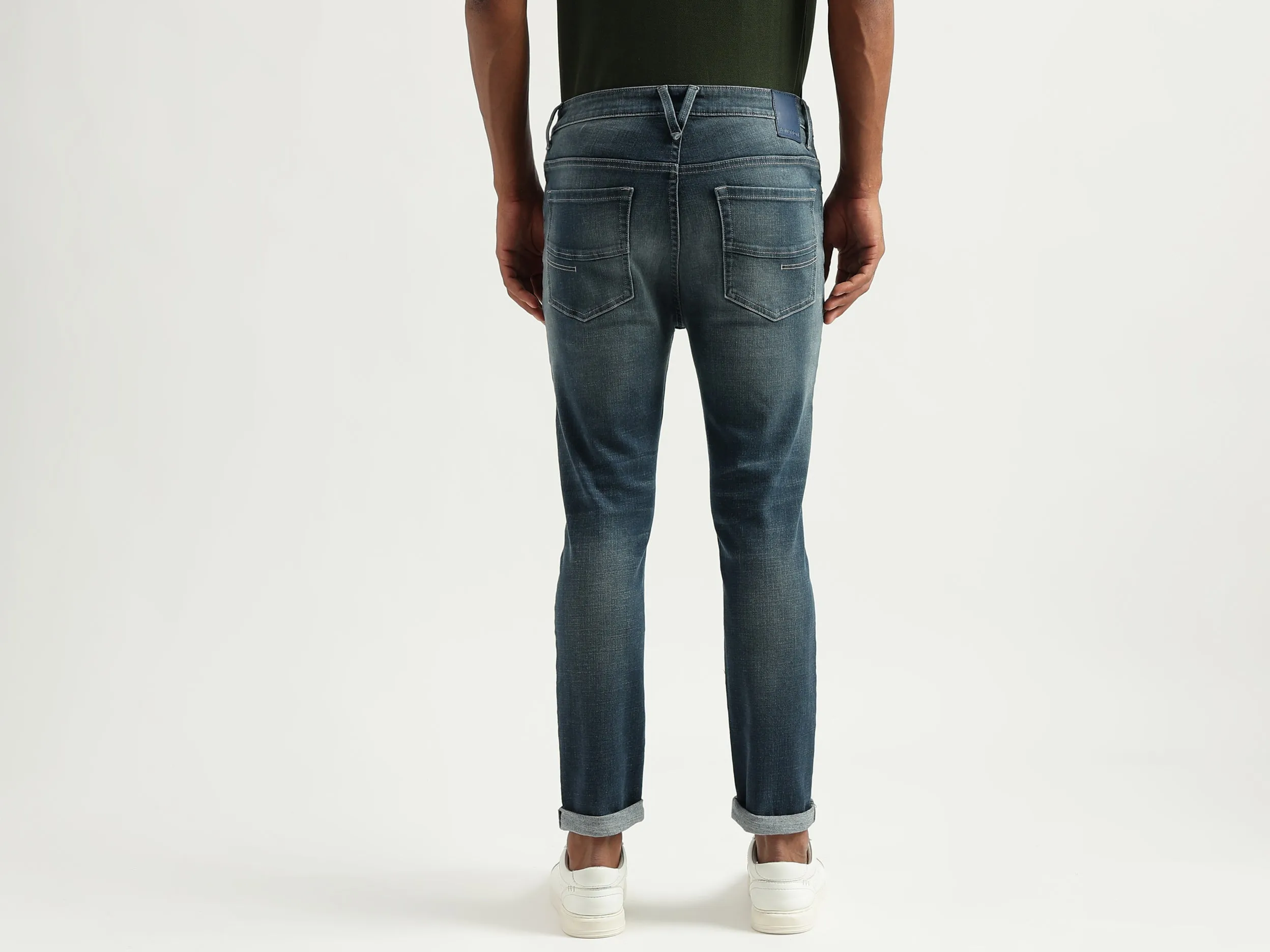 Men's Solid Low Crotch Jeans