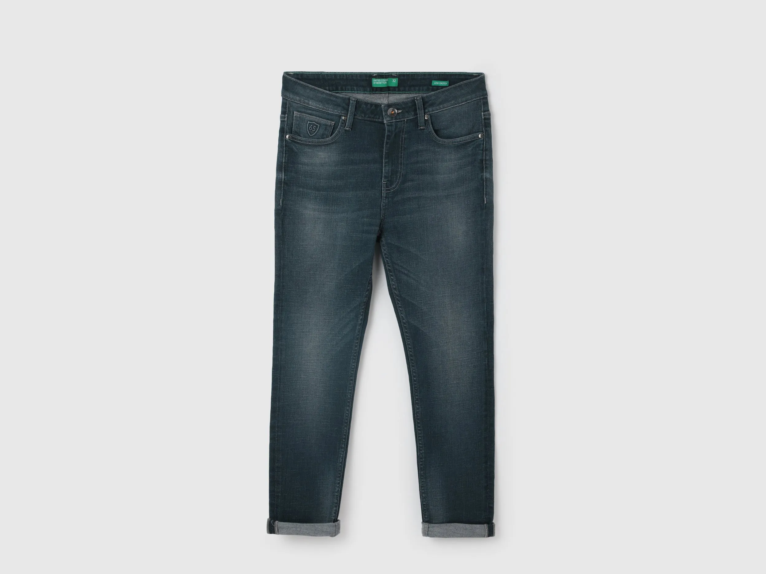 Men's Solid Low Crotch Jeans