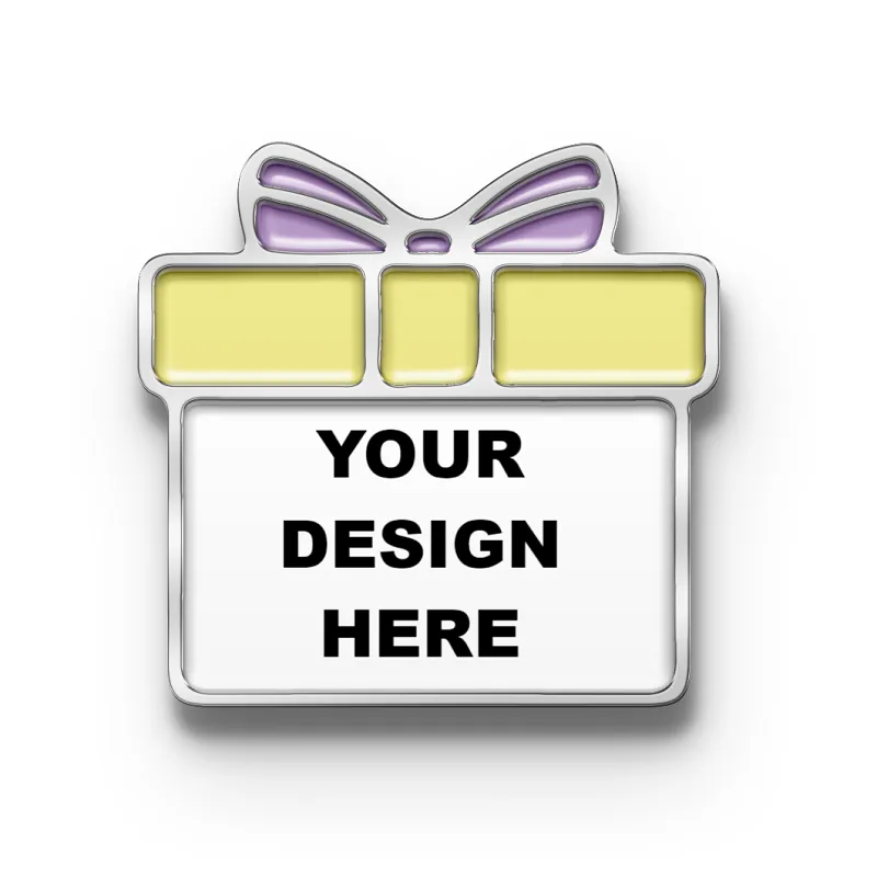 Merry Christmas Lapel Pin with Custom Logo - Gift Box