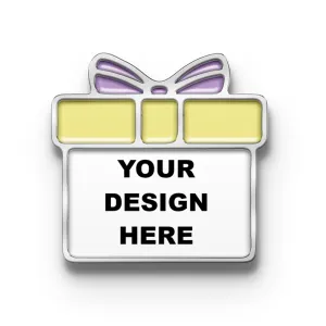 Merry Christmas Lapel Pin with Custom Logo - Gift Box