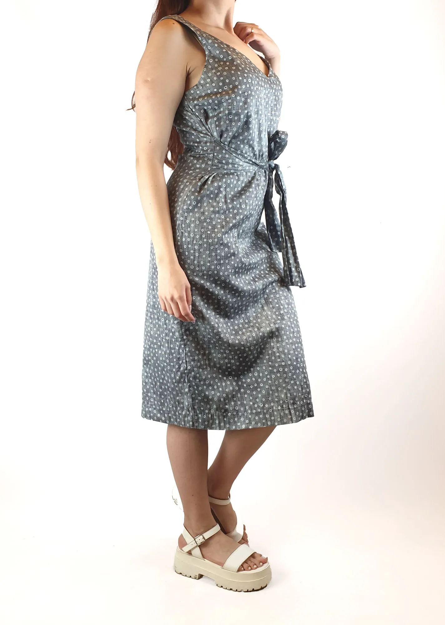 Mesop grey print sleeveless dress size 10