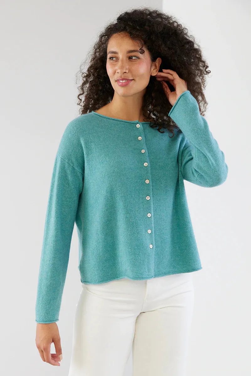 Mia Fratino Reverse Button Cardigan 19115