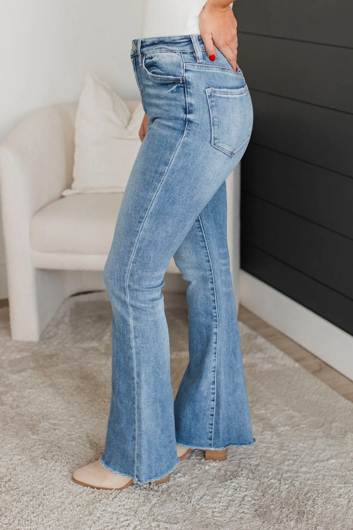 Mica Denim Flare Jeans- Hattie Wash