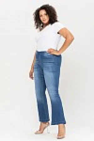 Mid Rise Flared Jegging 30" Plus Size