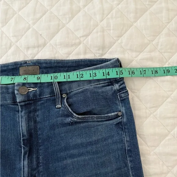Mother High Waisted Looker Ankle Fray Jeans