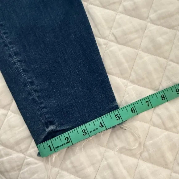 Mother High Waisted Looker Ankle Fray Jeans