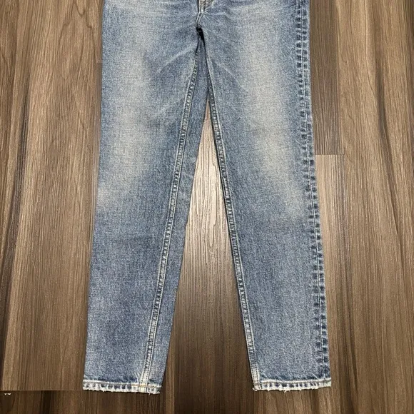 Moussy Jeans Women’s Size 23 Blue High Rise Distressed Skinny 25” Inseam Japan