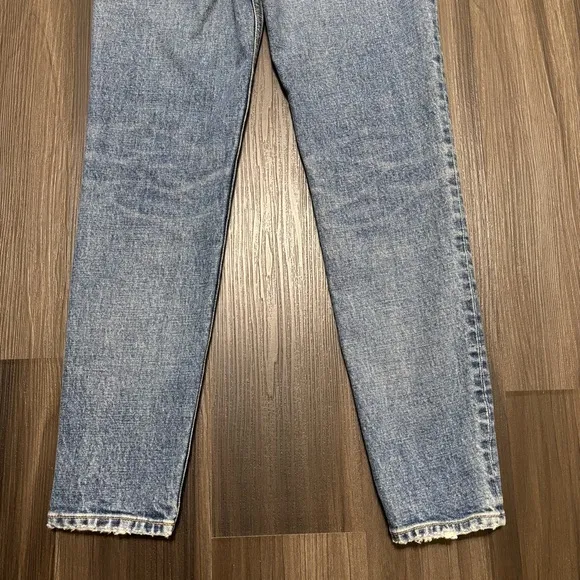 Moussy Jeans Women’s Size 23 Blue High Rise Distressed Skinny 25” Inseam Japan