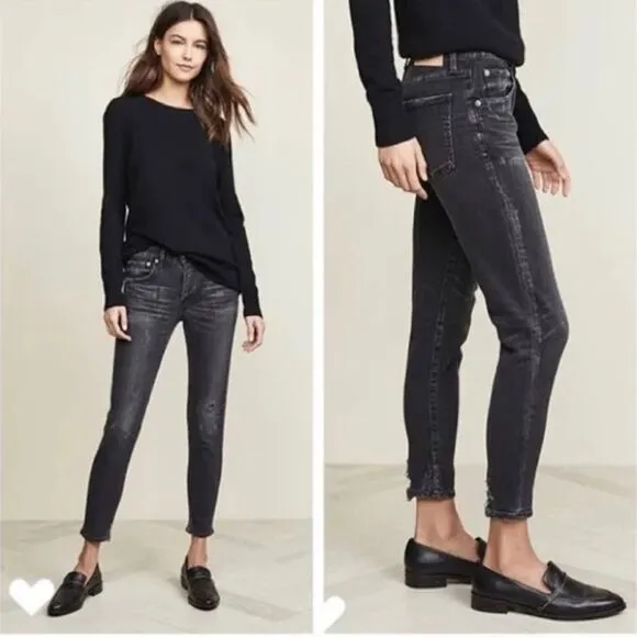 MOUSSY VINTAGE Velma Distressed Skinny JeansIn FADED BLACK SIZE 24