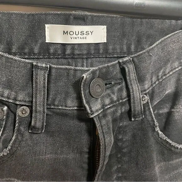 MOUSSY VINTAGE Velma Distressed Skinny JeansIn FADED BLACK SIZE 24