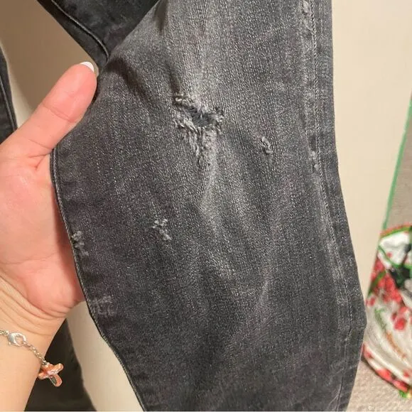 MOUSSY VINTAGE Velma Distressed Skinny JeansIn FADED BLACK SIZE 24