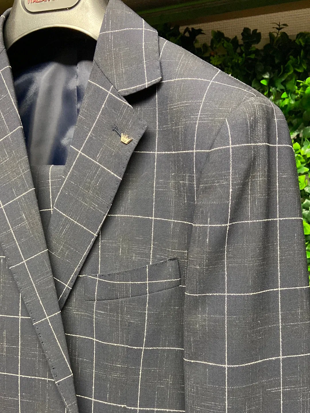 Mulish Navy Check 2PC 40R