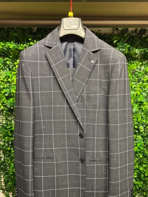 Mulish Navy Check 2PC 40R
