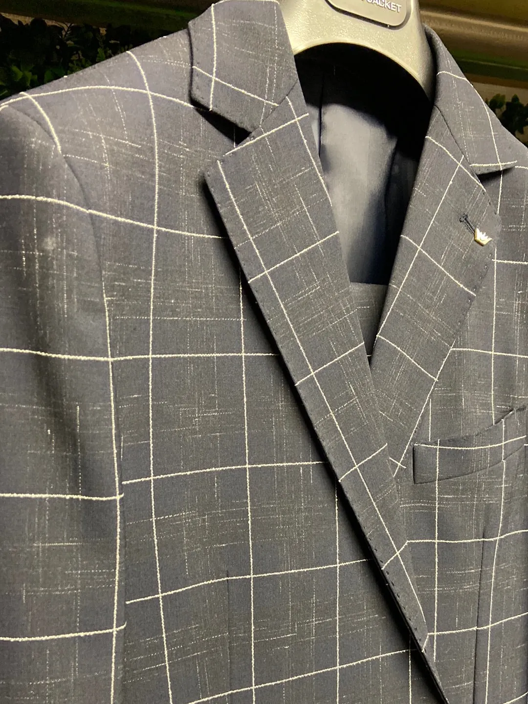 Mulish Navy Check 2PC 40R