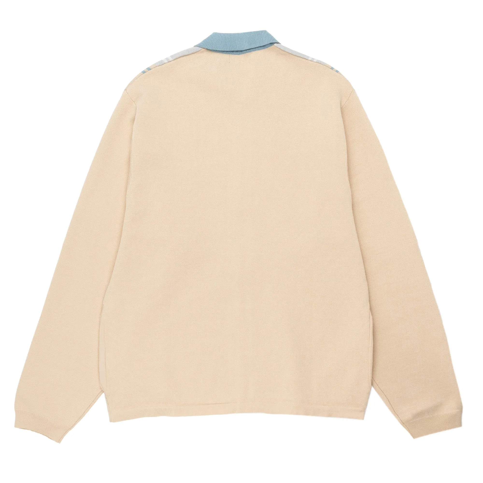 Multi Border Polo Knit Beige WDS-O-FAL-24-Q1-KN-04