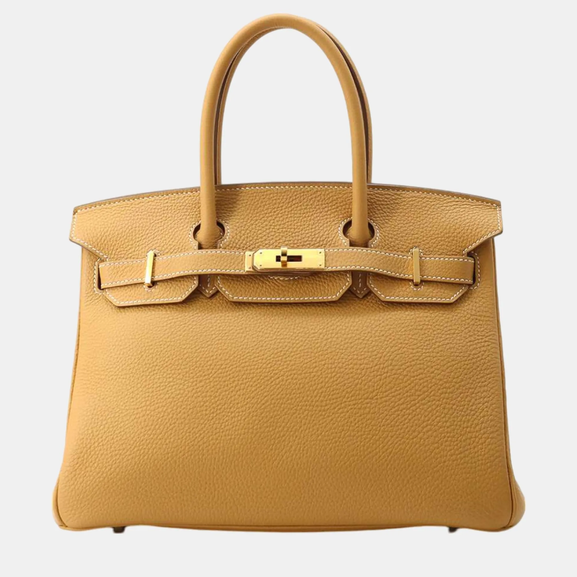 Natural Sable Togo Leather 30 Birkin Tote Bag