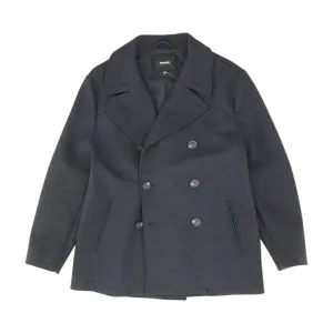 Navy Solid Peacoat