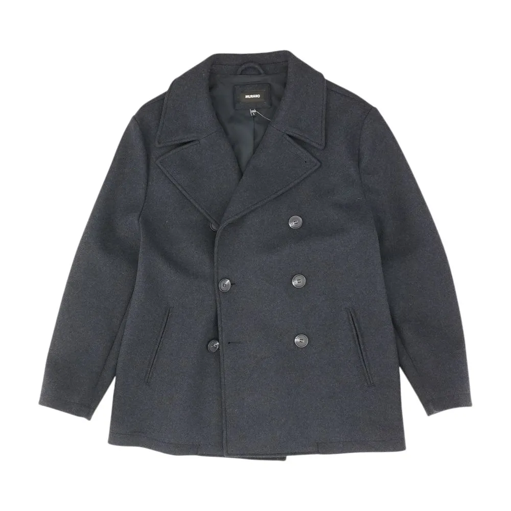 Navy Solid Peacoat