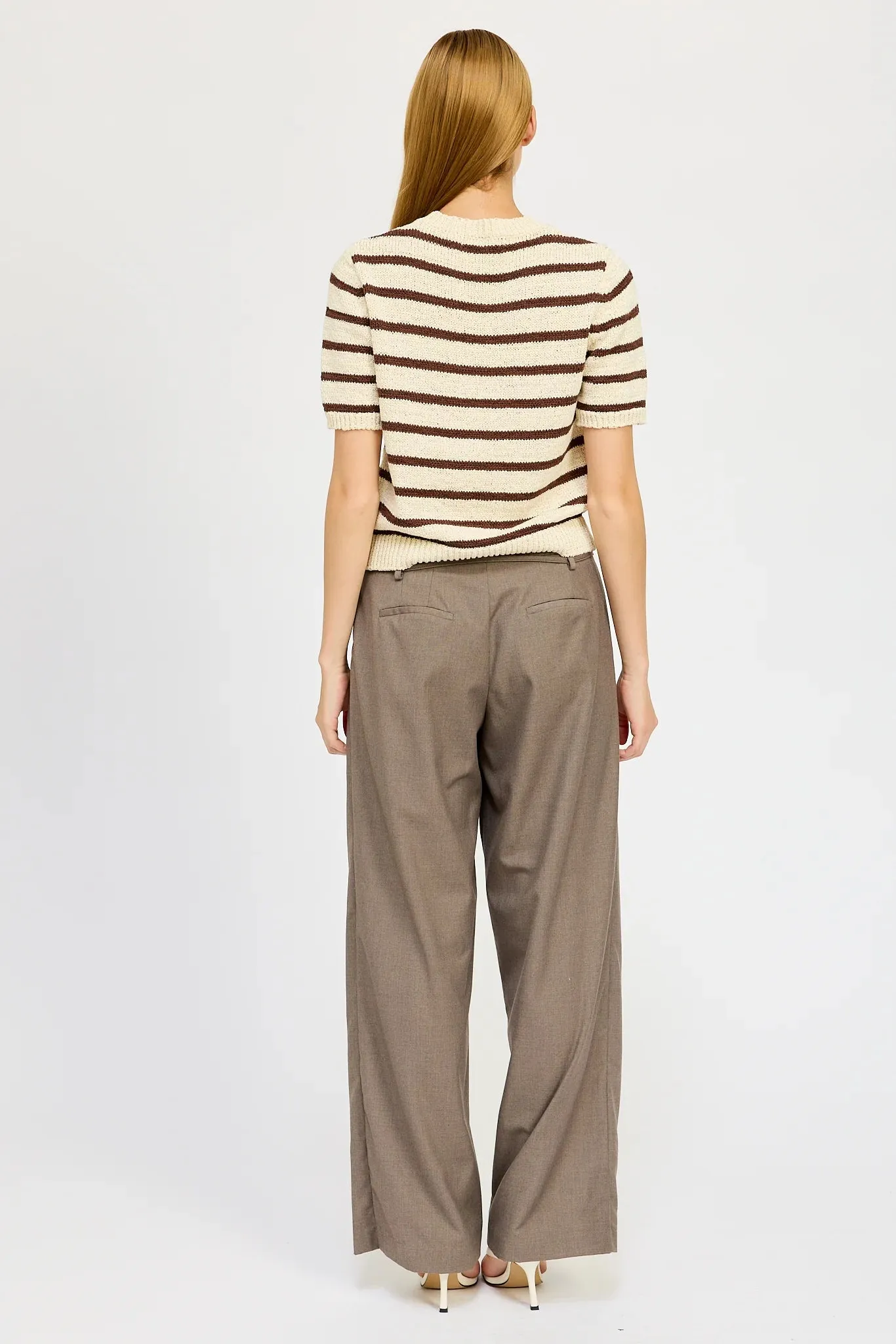 Noah Sweater (Ivory/Brown)