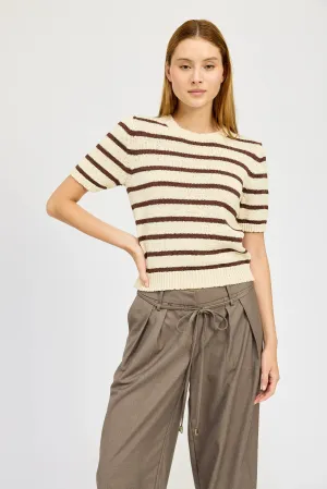 Noah Sweater (Ivory/Brown)