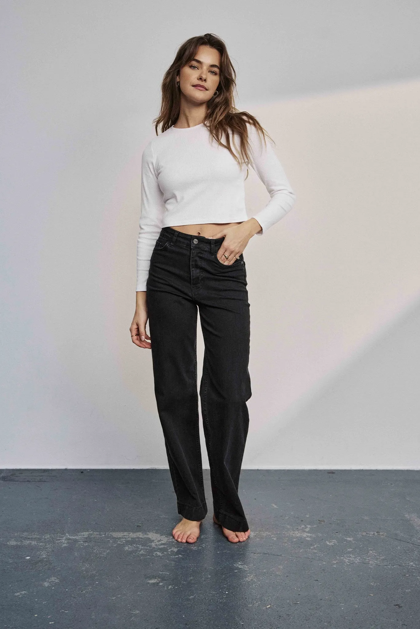 NUPARIS JEANS LONG BLACK  - Caviar