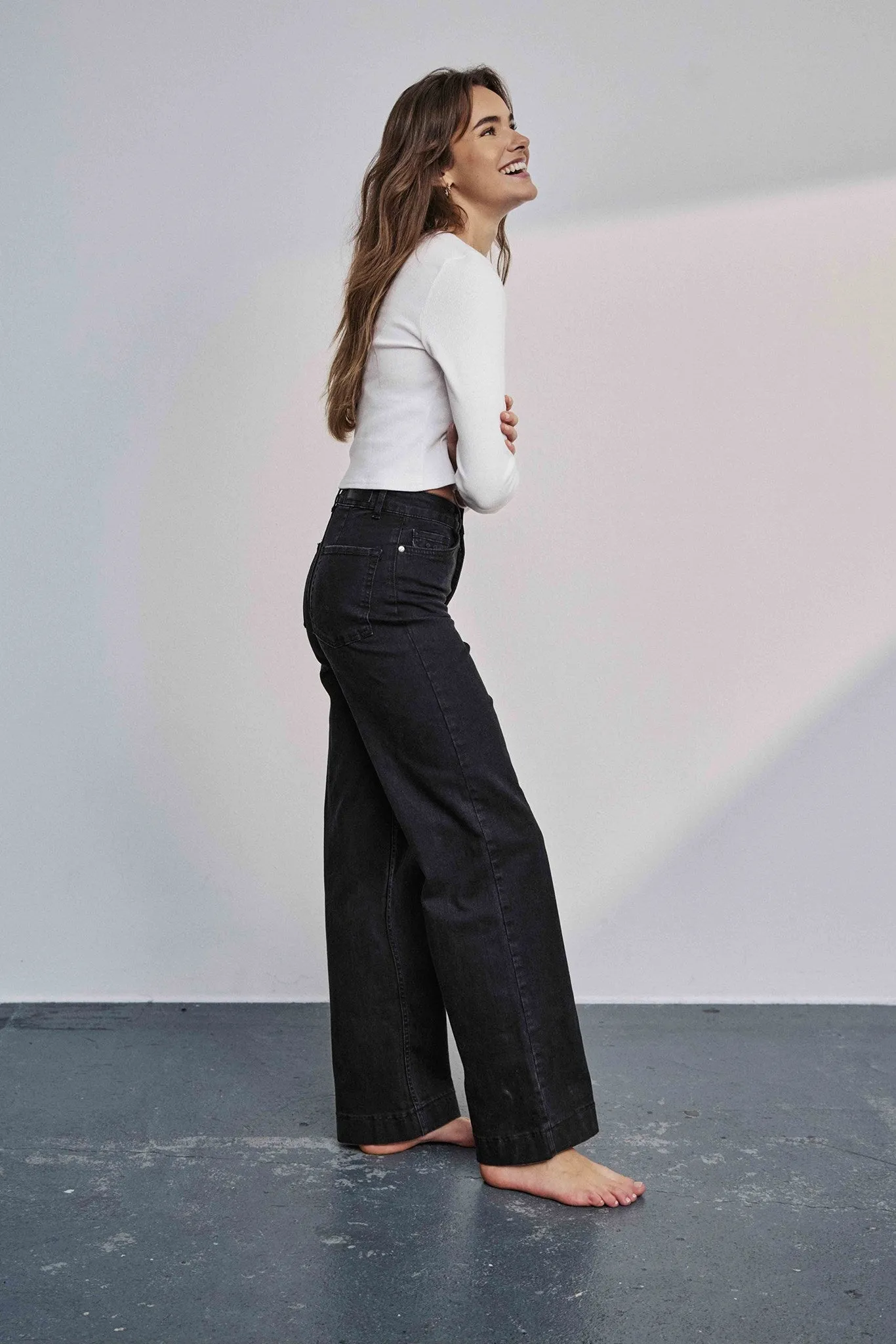 NUPARIS JEANS LONG BLACK  - Caviar