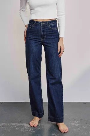 NUPARIS JEANS LONG DARK BLUE - Dark Blue Denim