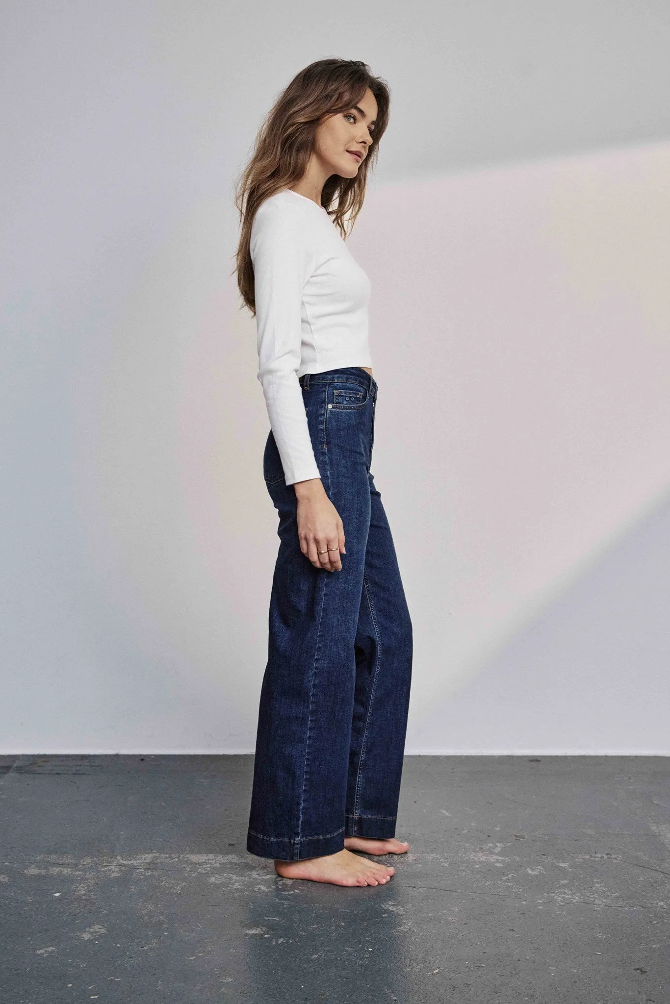 NUPARIS JEANS LONG DARK BLUE - Dark Blue Denim